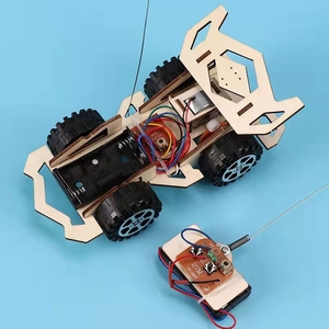 学生科技小制作无线遥控赛车模型电动小车DIY手工小发明材料