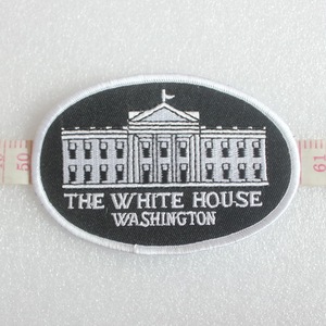 [恒忆] kk 美国 华盛顿白宫 刺绣 背胶布贴 10*6.5cm 补丁徽章