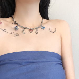 001人付款淘宝ins风音符十字架手指果汁草本纹身贴防水女持久男半永久