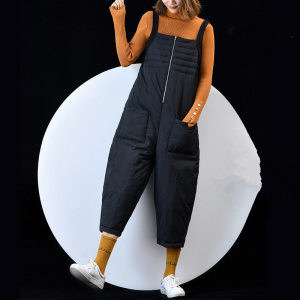 背带裤加厚棉裤