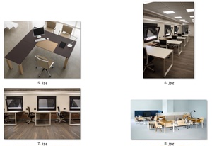 158-办公桌椅办公家具高清图片画册设计印刷高清办公桌子图片素材
