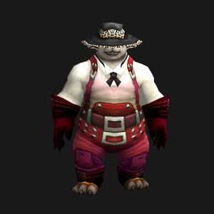 魔兽世界熊猫人皮甲幻化 红色礼服背带裤套装 盗贼武僧小德dh现货