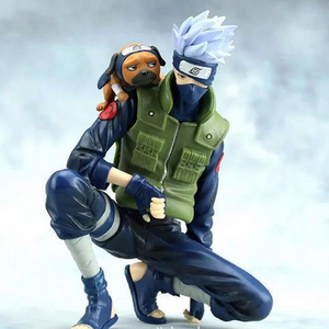 火影忍者 旗木卡卡西 忍犬帕克 拷贝忍者 蹲姿 动漫手办模型 彩盒