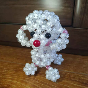 串珠小狗成品材料包十二生肖手工艺品diy时尚生日小动物桌面摆件