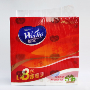 维家16包实惠家庭装抽纸456张宾馆酒店家用厕所可湿水大码卫生纸