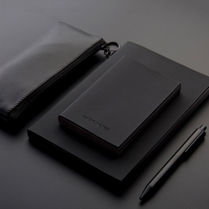 包邮 纯黑磨砂空白横线记事本 口袋本a7 笔记本定制日记本文具a5