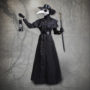 万圣节中世纪蒸汽朋克风成人蚁人欧美瘟疫鸟嘴医生服装乌鸦长嘴装
