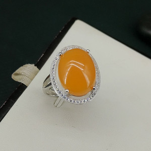 天然黄龙玉戒指