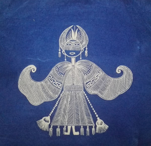 贵州手工蜡染面料丹寨蜡染蝴蝶妈妈图案锦鸡苗锦鸡图案鸟图腾图案