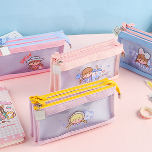 大容量笔袋高颜值多层分隔初中生儿童铅笔盒男女孩儿童多层文具盒