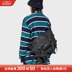LIVEBOX机能风斜挎包男潮牌单肩邮差工装背包挎包 大容量男生包包