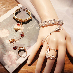 天官赐福周边花城银蝶手链古风流苏铃铛手镯宫铃戒指饰品汉服女