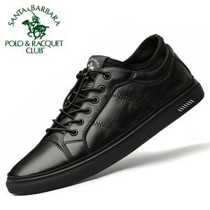 圣大保罗男鞋子休闲百搭春季运动休闲鞋透气真皮鞋男