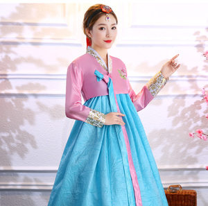 朝鲜服装女韩服延边少数民族舞蹈练习裙韩国传统裙子大长今演出服