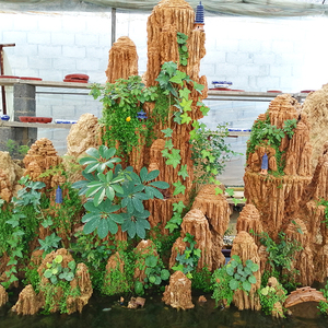 天然吸水石假山石头盆景流水喷泉上水石原石水锈石客厅造景小摆件