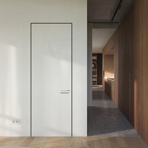 成都极简隐形门定制无边框铝木门平开通顶卧室门背景墙隐藏门暗门