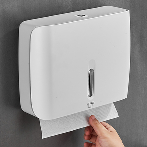 亿彩五金卫浴淘宝免打孔擦手纸盒壁挂式抽纸盒塑料家用厨房擦手纸巾