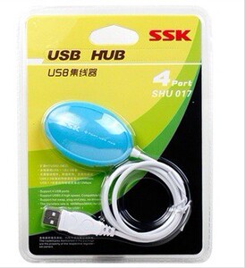 飚王SSK SHU017 4口 飞梭集线器 USB转HUB 蓝色 UCB扩展器 分线器