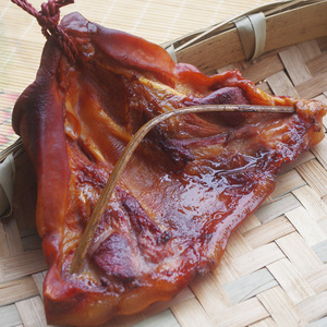 包邮农家烟熏腊猪嘴巴腊猪头肉猪鼻子腊肉咸肉腊味土猪肉500g