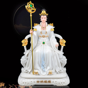 纯铜彩绘密宗藏传佛供奉神像龙树佛母佛像女娲娘娘蛇仙摆件3人付款