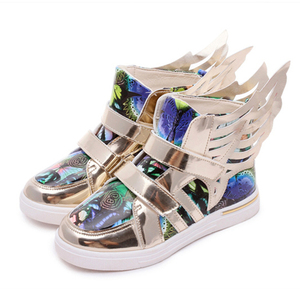 儿童模特t台走秀鞋 大童女童高帮板鞋男童夸张鞋男