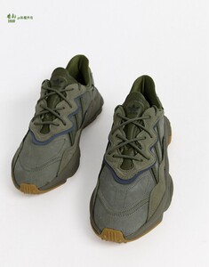 英代adidas三叶草ozweego橄榄绿反光男女老爹鞋ee6461支持毒验货
