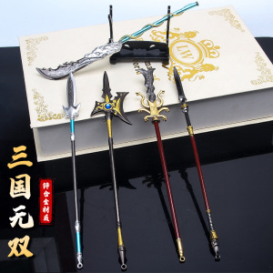 古代三国兵器吕布 五虎上将关羽张飞赵云马超武器模型摆件22cm