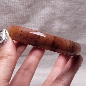 天然佘太翠草莓酱踏雪六方手镯