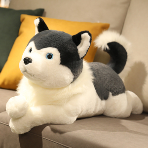 哈士奇毛绒玩具狗狗公仔仿真小狗二哈小玩偶布娃娃女孩生日礼物女43人