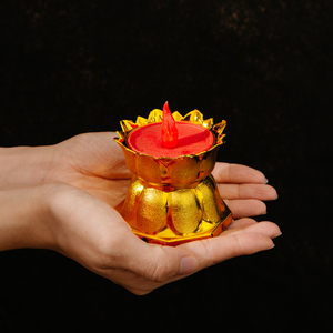 灵隐祈福莲花灯电蜡烛供佛灯led供花平安健康招财送御守护身符