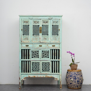 古玩收藏古典家具老物件老碗柜菜柜储物柜老柜子民国民俗旧物件