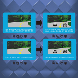 偏光测试卡 眼镜店用测试配件偏光太阳镜测试卡片偏光鉴定测试卡