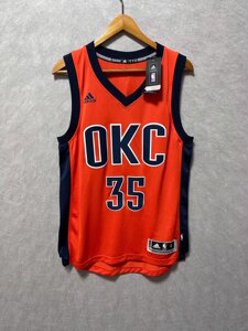 元年绝版 kd 杜兰特 okc 雷霆队 35号 橘色 r30 sw 球迷版 球衣