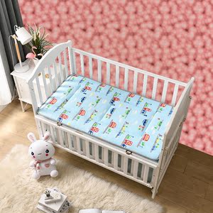 宝宝全棉床褥3cm厚儿童小床垫子可折叠幼儿园小孩子卡通透气床垫