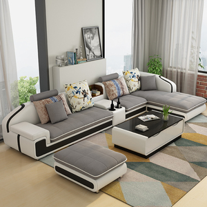 北欧乳胶科技布皮布布艺沙发客厅小户型整装2.6/3/3.3/3.6米组合