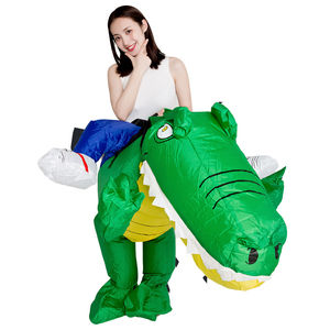 搞笑卡通人偶服装行走动物坐骑玩偶道具鳄鱼装扮充气衣服裤子成人