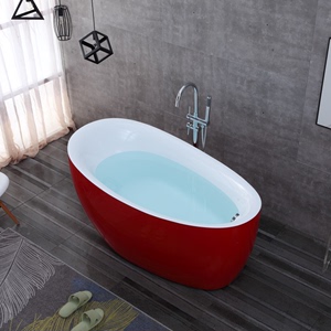 欧美琦厂家直销亚克力彩色独立式按摩浴缸1.4米1.5米1.6米1.7米
