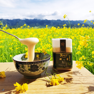青海海北门源夏季小油菜花蜜食用高原结晶蜂蜜巢蜜500g包装
