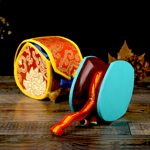 藏传佛教密宗法器 嘎巴拉鼓藏鼓法鼓 尼泊尔树脂羊皮手鼓 菱形