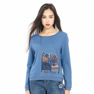 顺瀛迪尔淘宝衣之庄园2021秋 新品黑色休闲宽松连帽卫衣印绣花长袖