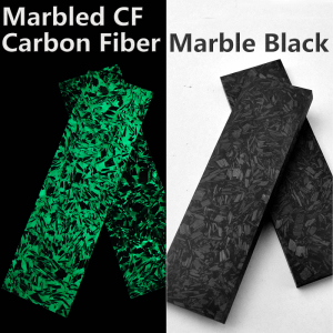 Marbled CF 夜光碳纤维板大理石纹 锻造碎碳纤维乱纹 树脂刀柄料