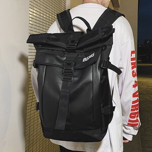 男士潮牌双肩包大容量街头运动个性嘻哈背包高中生书包男时尚潮流