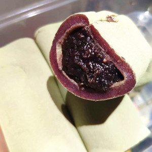 乌饭麻糍台州特产小吃临海特产豆沙味浙江 500克4段 真空包装现做