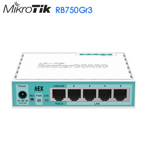 Mikrotik RB750Gr3千兆有线路由器家用迷你5口宽带ROS软路由器主机原装
