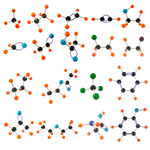 学生用可拆装 球棍式 分子结构模型 有机物甲烷氯乙烷乙烯乙炔乙醇