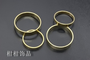 DIY手作饰品金属材料配件纯铜无缝圈平面圆环铜圈戒指(宽度*内径