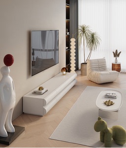 白色半圆电视柜