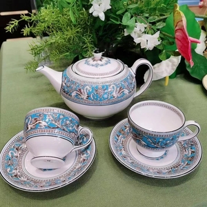 英国Webgwood肖战丝绸之路咖啡杯子陶瓷点心盘碗下午茶壶餐具套装