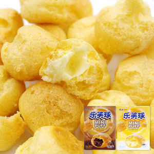 康师傅烘乐芙球泡芙脆皮甜心注心饼干牛奶巧克力味网红零食50g/盒