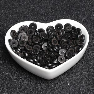 天然黑椰壳隔片垫片diy手工佛珠手串椰片穿金刚星月菩提配件扣片